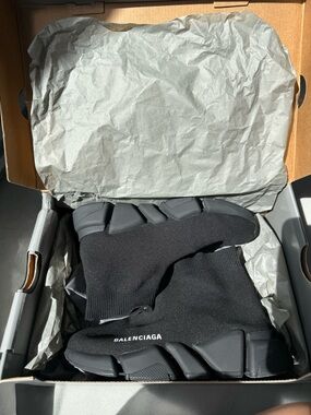 Balenciaga Black Knit Speed 2.0 Sock Sneakers